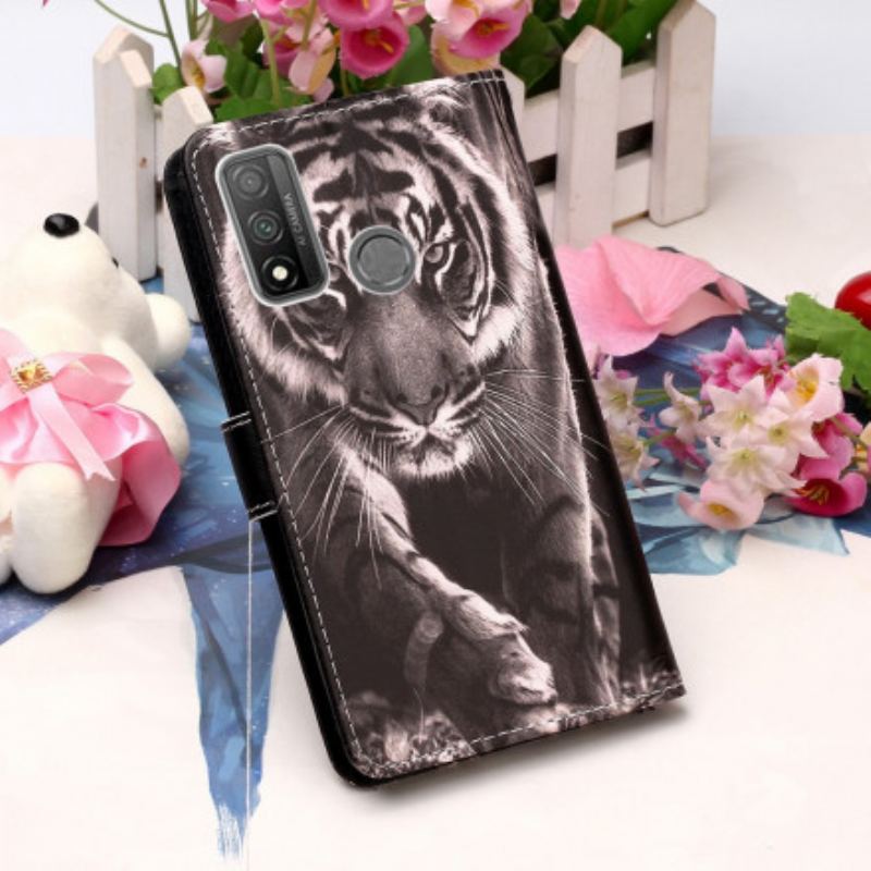 Læder Cover Huawei P Smart 2020 Nattiger