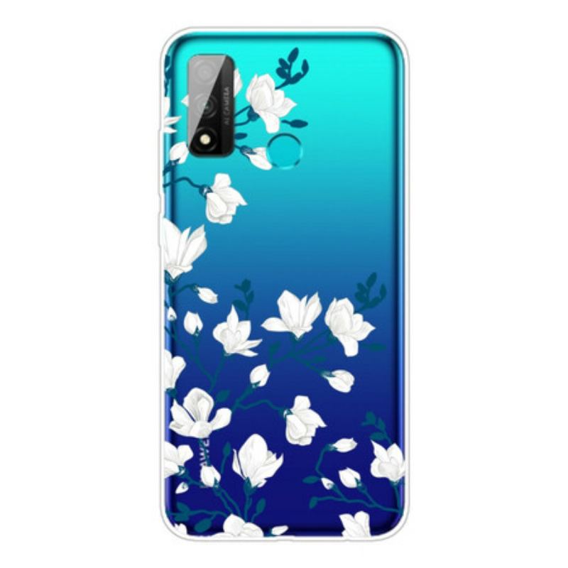 Mobilcover Huawei P Smart 2020 Hvide Blomster