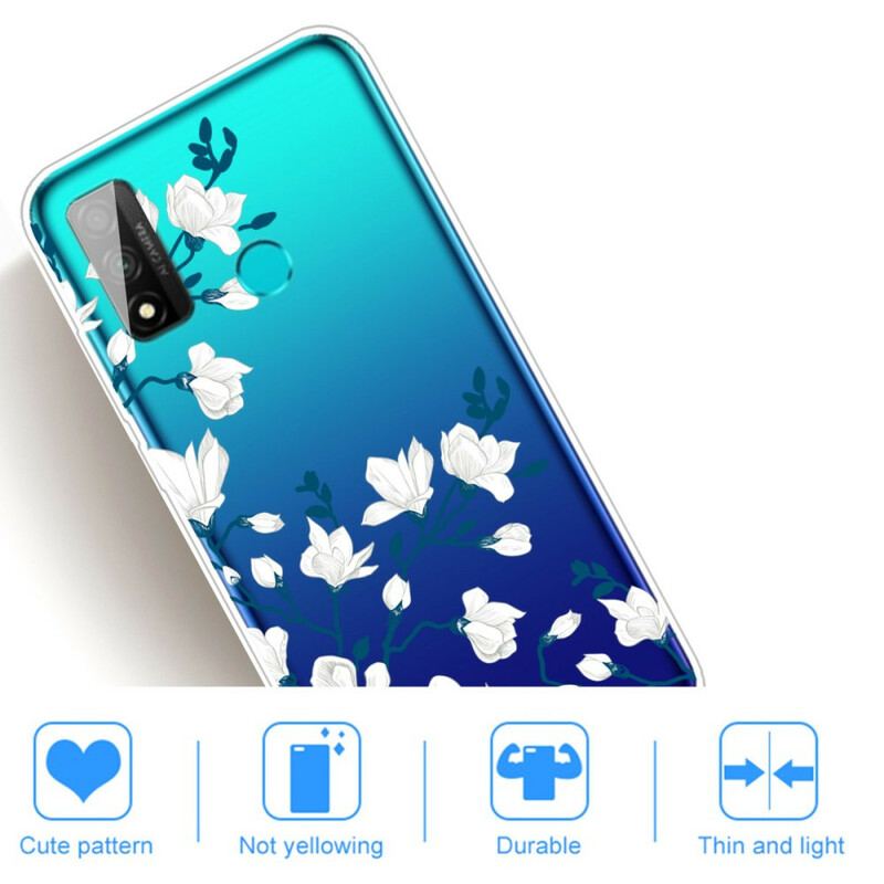 Mobilcover Huawei P Smart 2020 Hvide Blomster