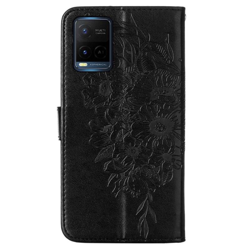 Flip Cover Vivo Y33s Sommerfugle Design