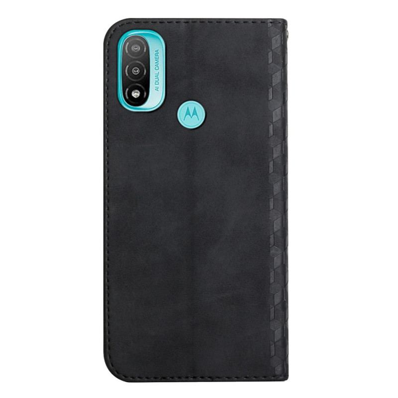 Cover Moto E40 / E30 / E20 Flip Cover Geo Lædereffekt