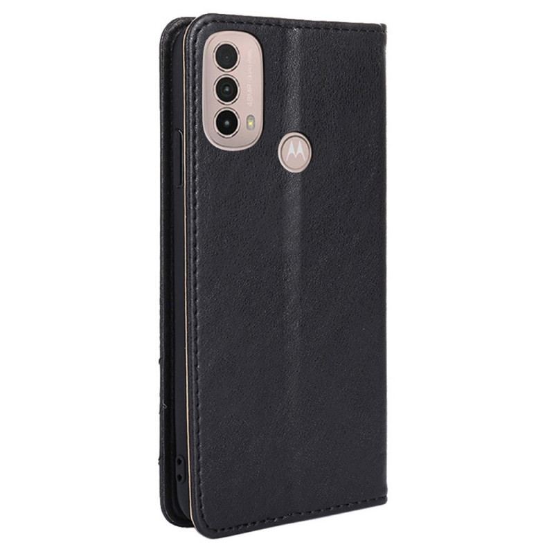 Cover Moto E40 / E30 / E20 Flip Cover Stil Lædernitte