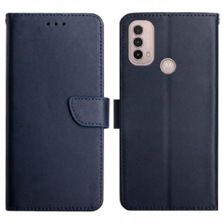 Flip Cover Moto E40 / E30 / E20 Ægte Nappa Læder