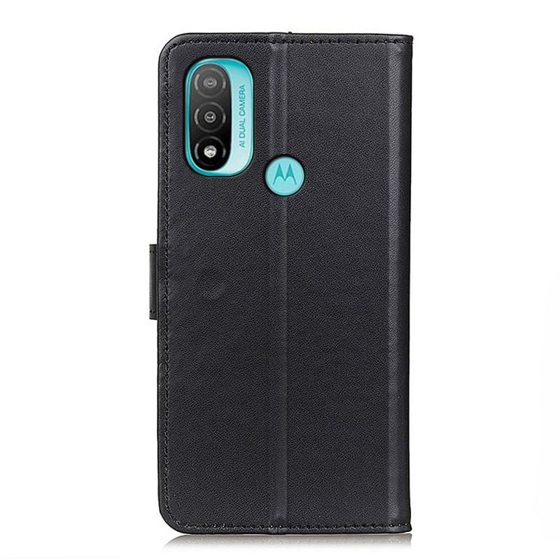 Flip Cover Moto E40 / E30 / E20 Almindeligt Imiteret Læder