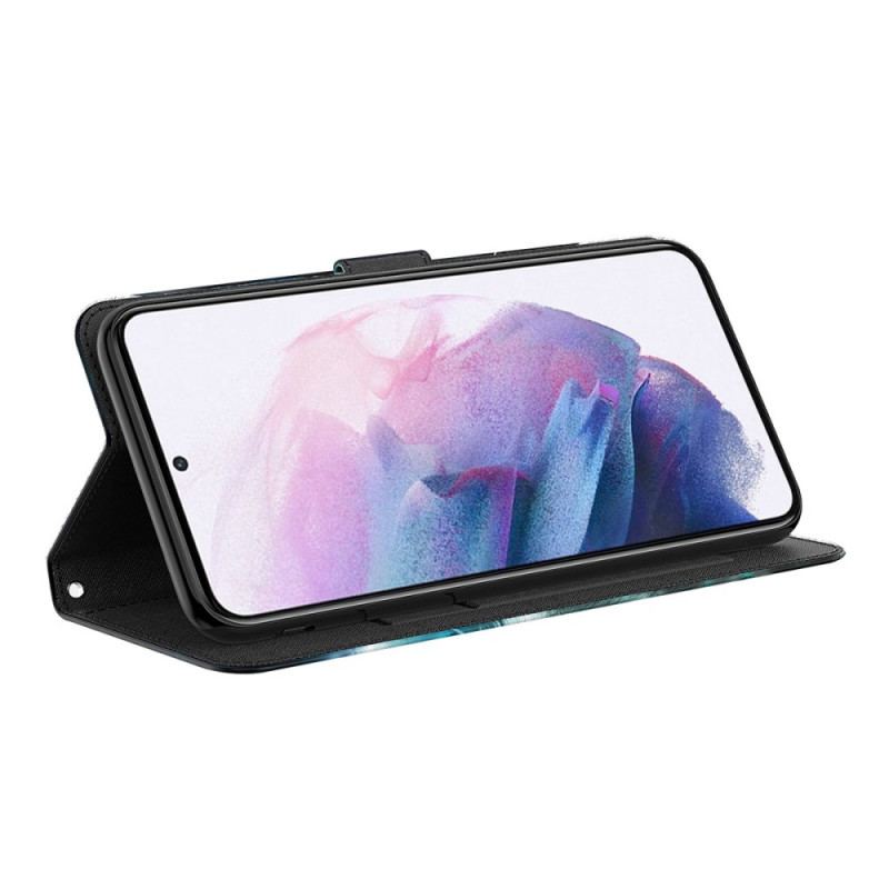 Flip Cover Moto E40 / E30 / E20 Gule Sommerfugle