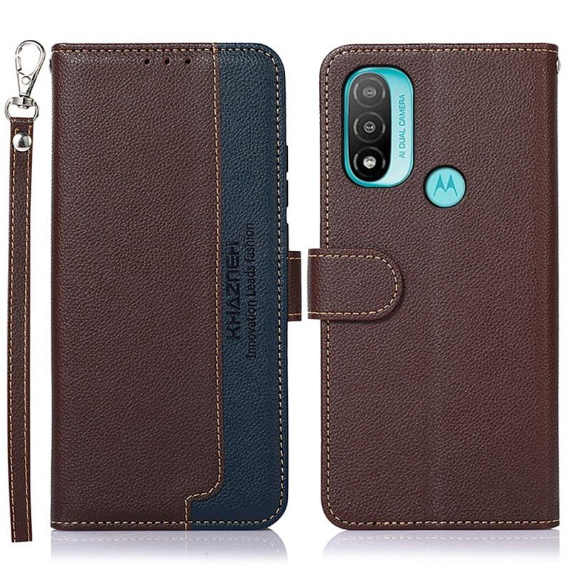 Flip Cover Moto E40 / E30 / E20 Lychee Style Rfid Khazneh