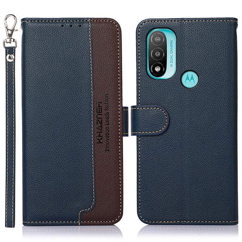 Flip Cover Moto E40 / E30 / E20 Lychee Style Rfid Khazneh