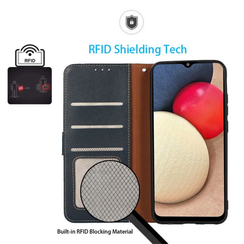 Flip Cover Moto E40 / E30 / E20 Lychee Style Rfid Khazneh