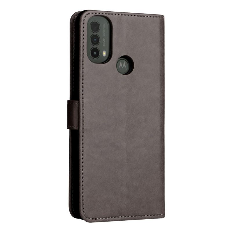 Flip Cover Moto E40 / E30 / E20 Med Snor Kat Og Bi Med Snor