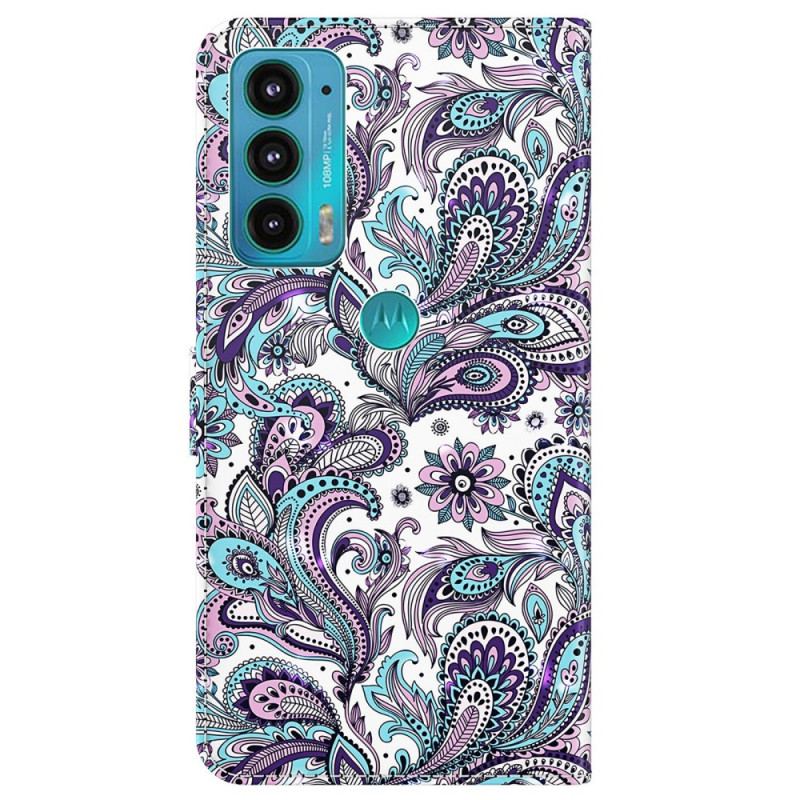 Flip Cover Moto E40 / E30 / E20 Paisley