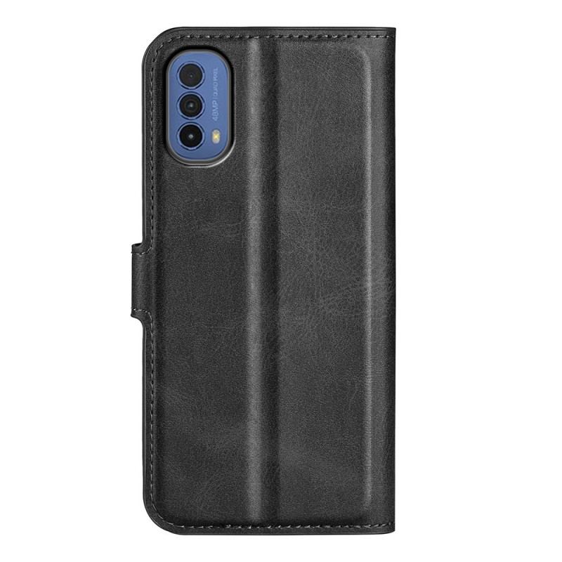 Flip Cover Moto E40 / E30 / E20 Slank Ekstrem Lædereffekt