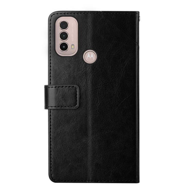 Flip Cover Moto E40 / E30 / E20 Stil Læder Geo Y Design