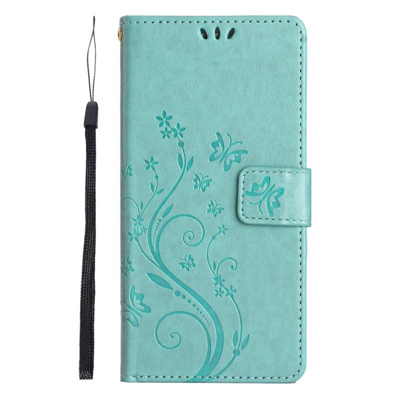 Flip Cover Xiaomi 14t Blomster Med Rem