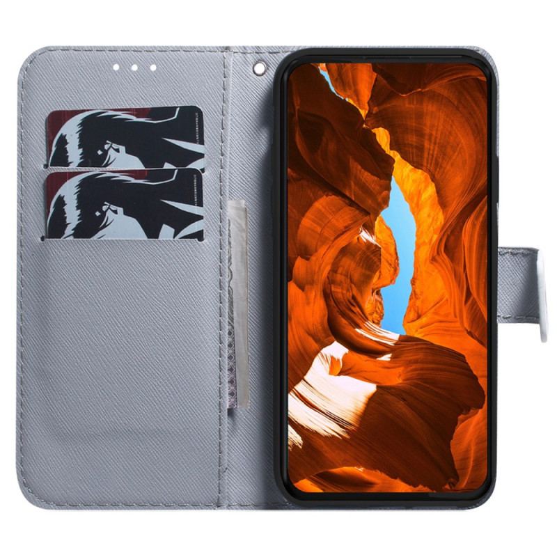 Flip Cover Xiaomi 14t Hvid Tiger