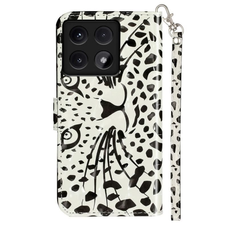 Flip Cover Xiaomi 14t Leopard Grafisk Rem