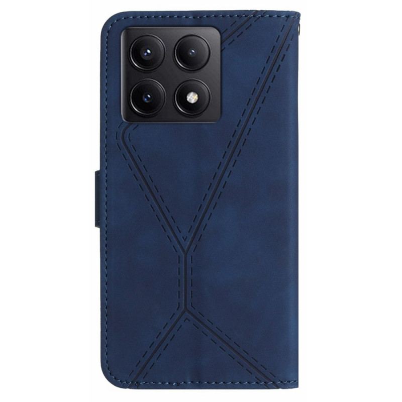 Flip Cover Xiaomi 14t Linje Og Tegnet