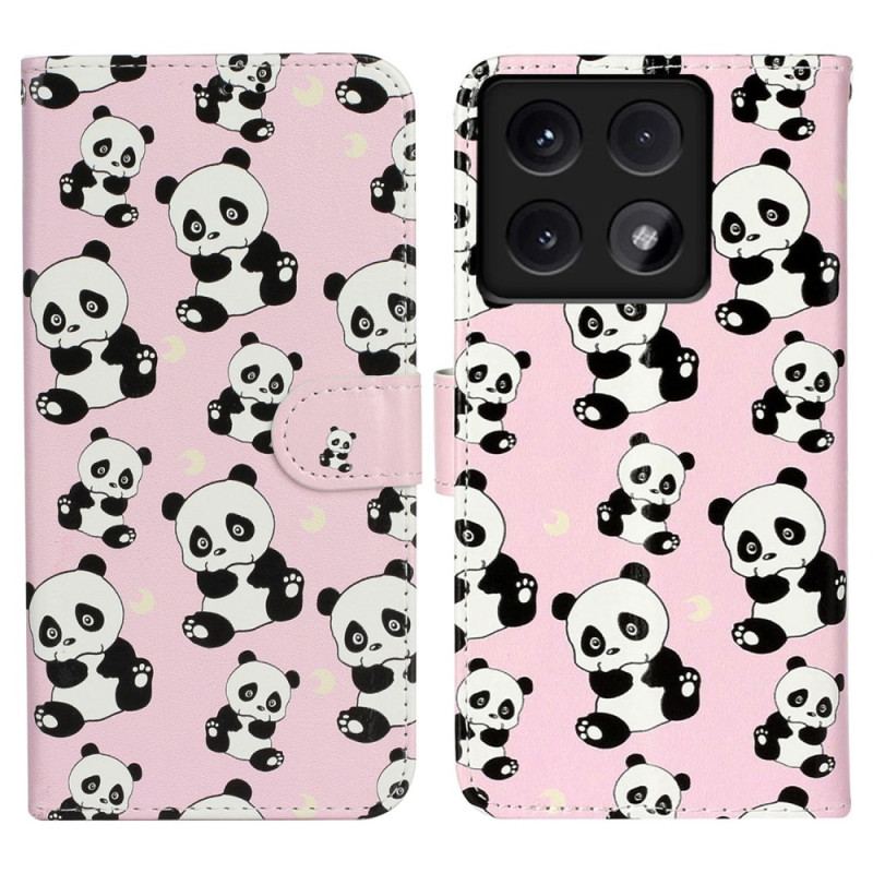 Flip Cover Xiaomi 14t Pandas Premium