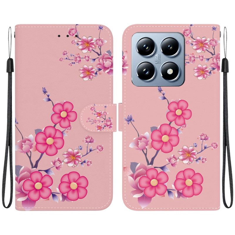 Flip Cover Xiaomi 14t Sakura Mønster