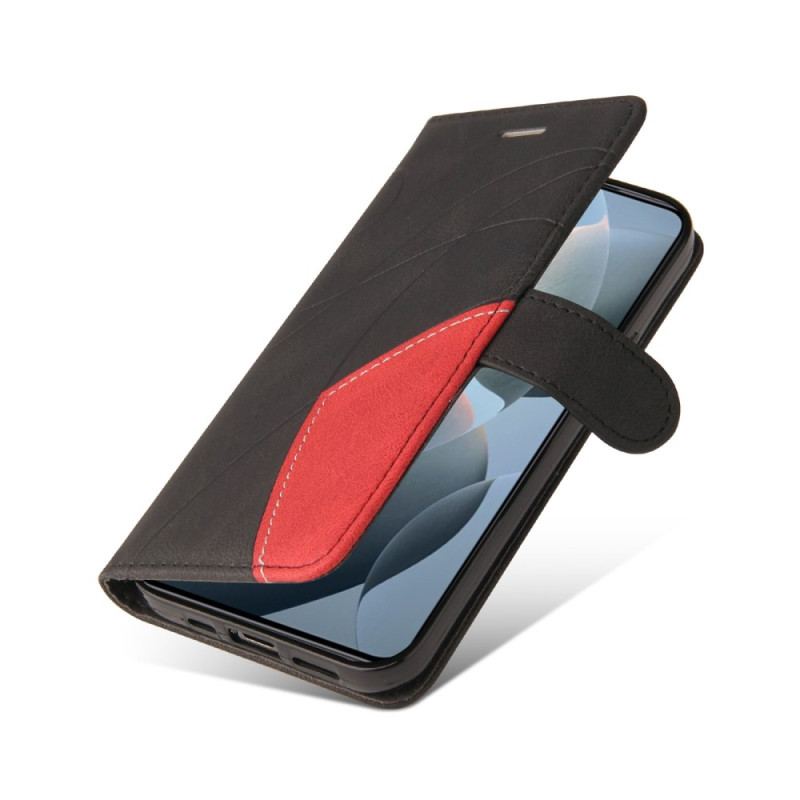 Flip Cover Xiaomi 14t Tofarvet Wavy Line