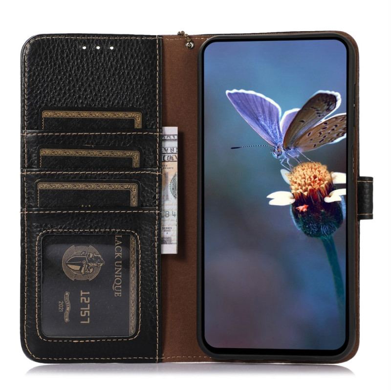 Læder Cover Xiaomi 14t Telefon Etui Ægte Læder Litchi Texture Rfid