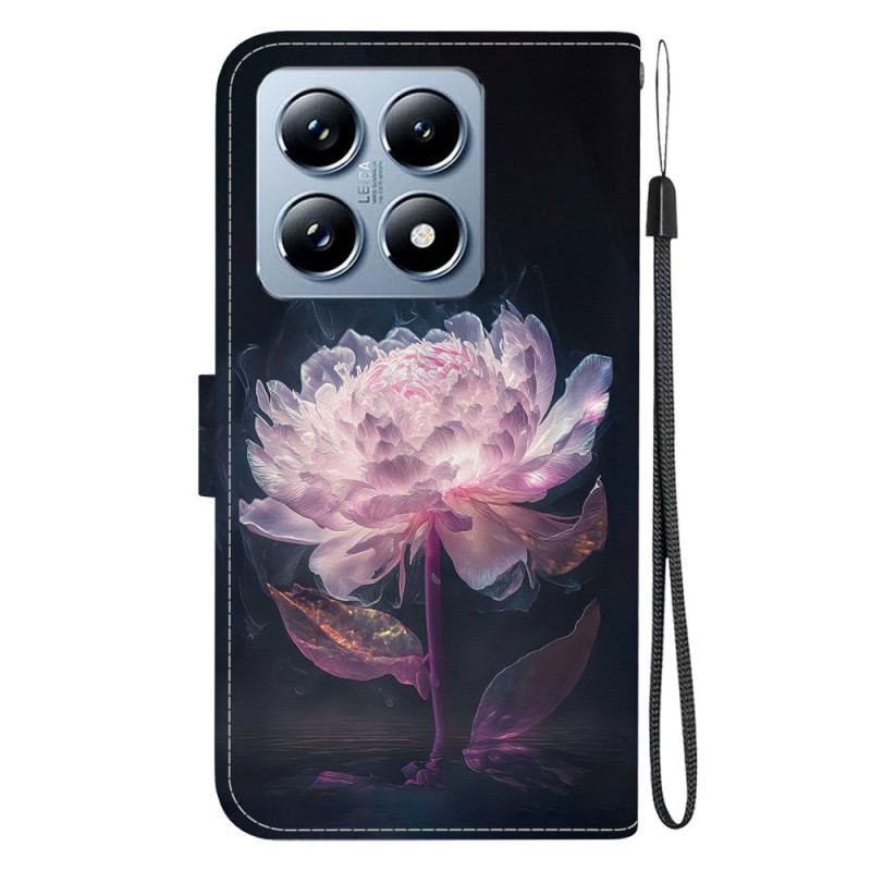 Læder Cover Xiaomi 14t Violet Pæon