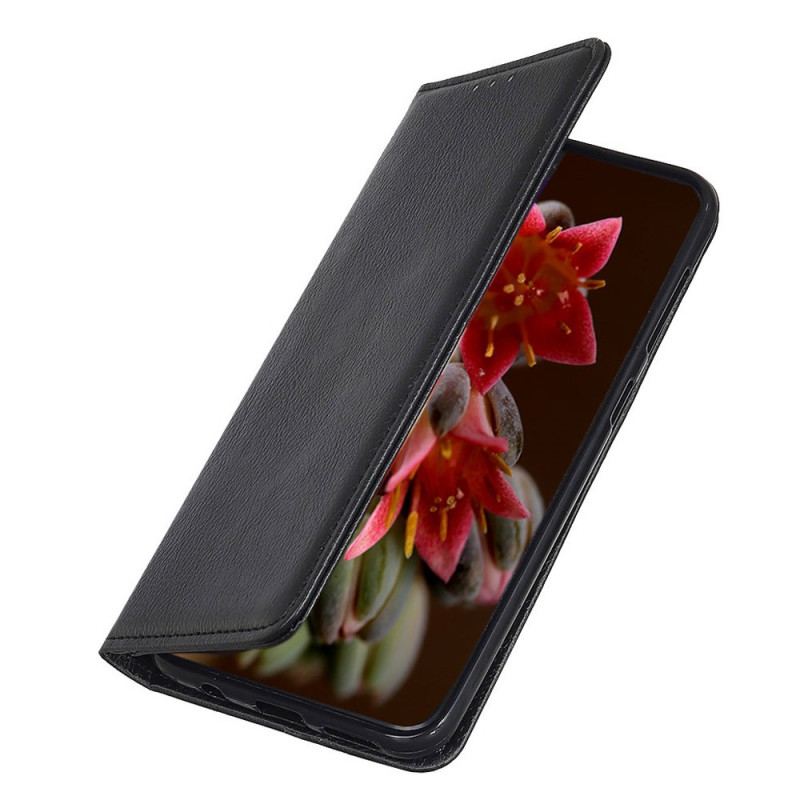 Cover Xiaomi Redmi 10A Flip Cover Lychee Split Læder Tekstur