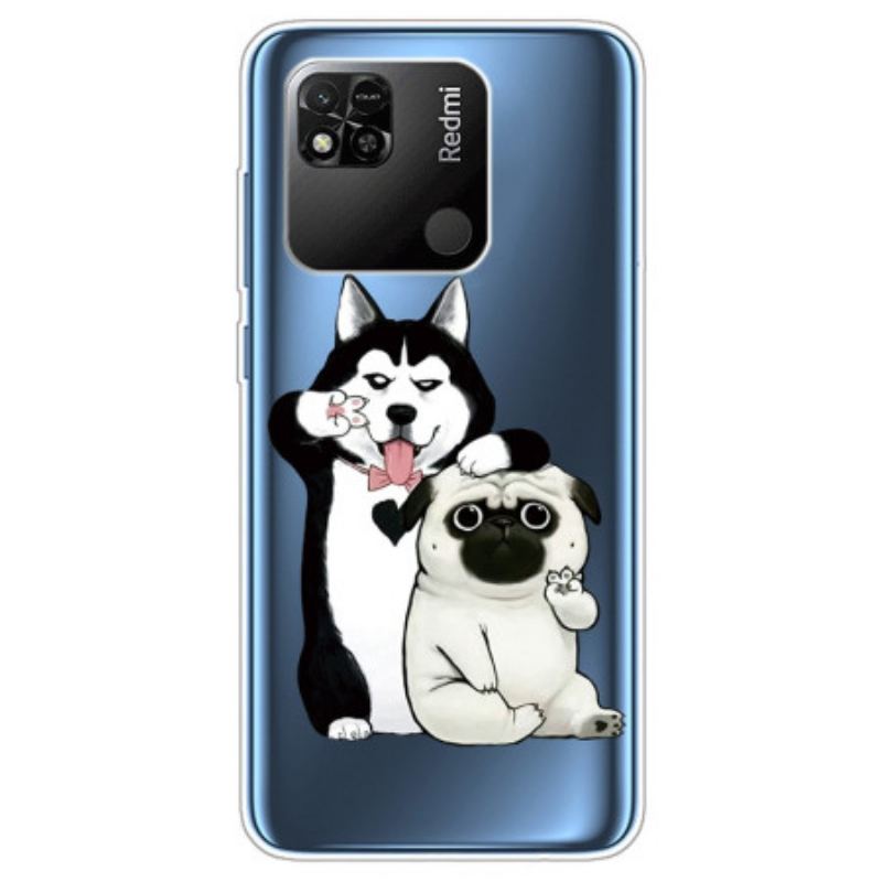 Cover Xiaomi Redmi 10A Gennemsigtige Sjove Hunde