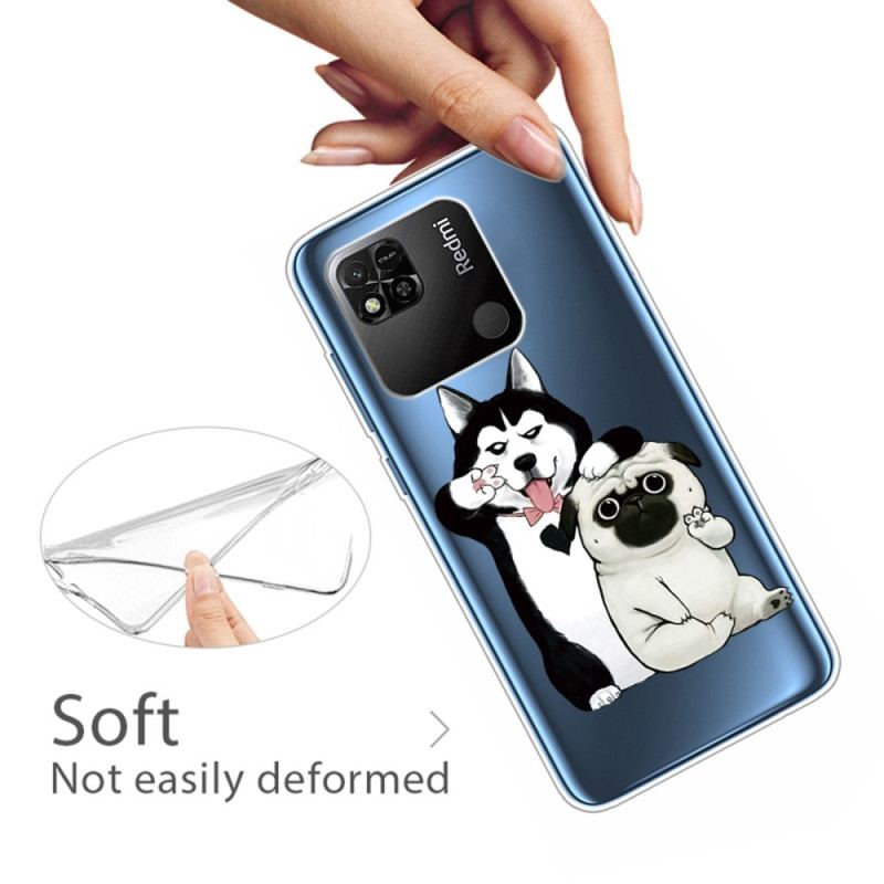 Cover Xiaomi Redmi 10A Gennemsigtige Sjove Hunde