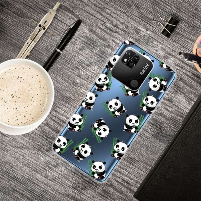 Cover Xiaomi Redmi 10A Gennemsigtige Små Pandaer