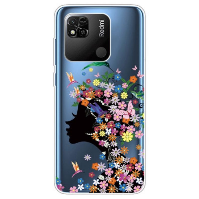 Cover Xiaomi Redmi 10A Gennemsigtigt Blomsterhoved