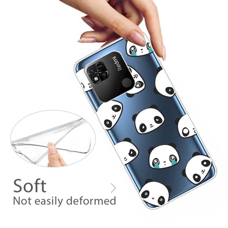 Cover Xiaomi Redmi 10A Søde Pandaer Uden Søm