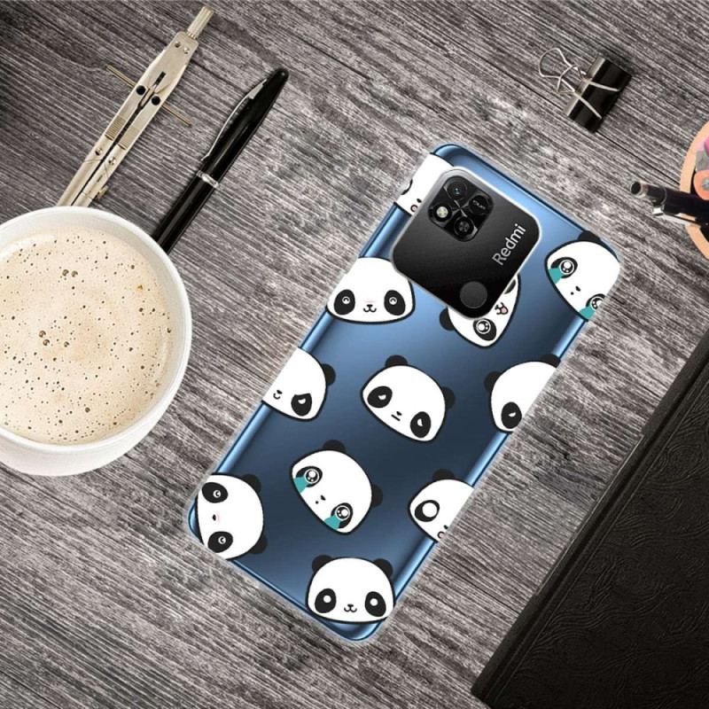 Cover Xiaomi Redmi 10A Søde Pandaer Uden Søm