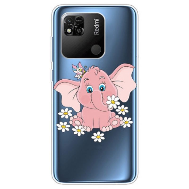 Cover Xiaomi Redmi 10A Sømløs Lyserød Elefant