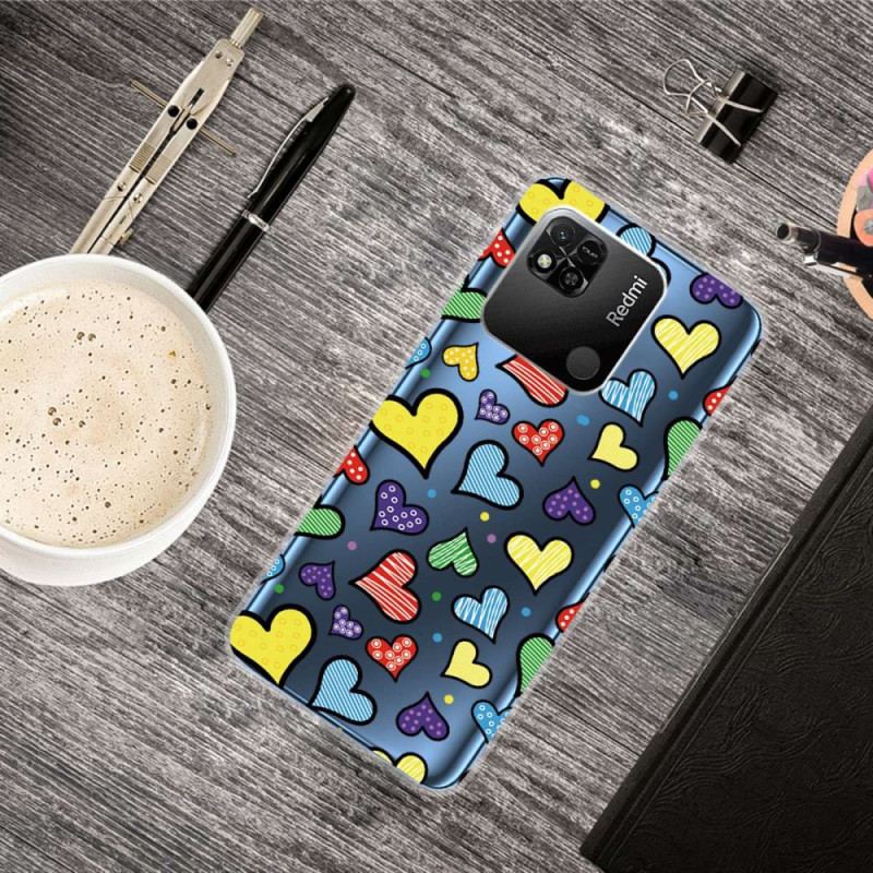 Cover Xiaomi Redmi 10A Sømløse Hjerter