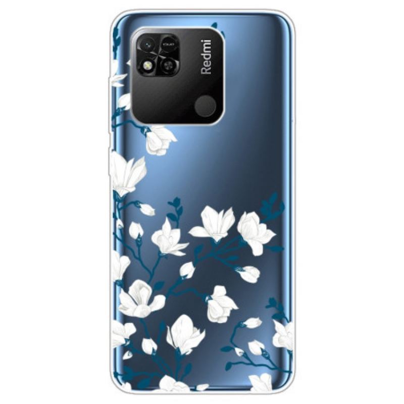 Cover Xiaomi Redmi 10A Sømløse Hvide Blomster