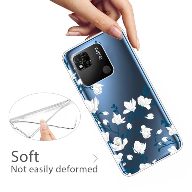 Cover Xiaomi Redmi 10A Sømløse Hvide Blomster