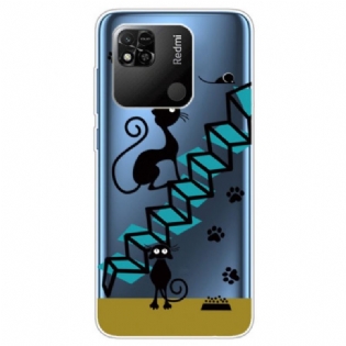 Cover Xiaomi Redmi 10A Sømløse Katte På Trappen