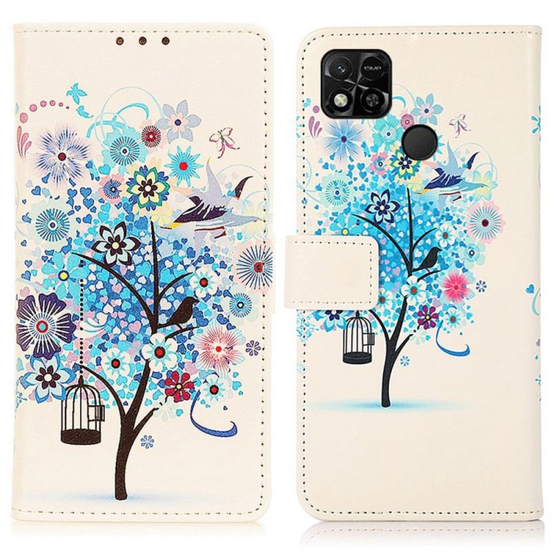 Flip Cover Xiaomi Redmi 10A Blomstrende Træ