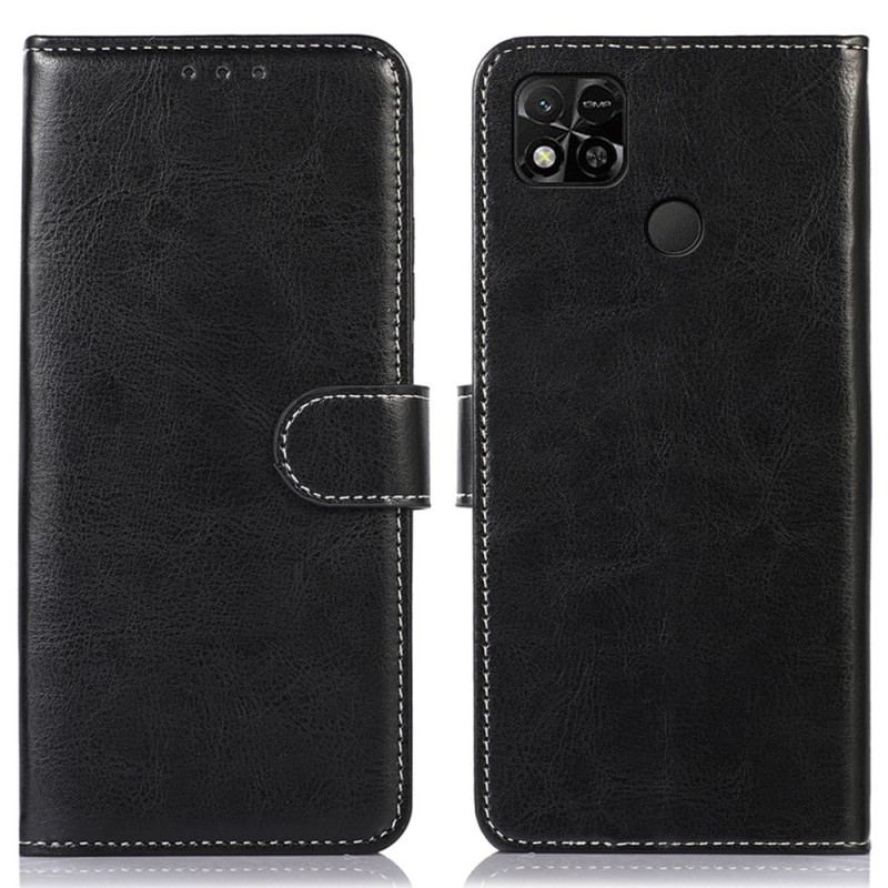 Flip Cover Xiaomi Redmi 10A Couture Lædereffekt