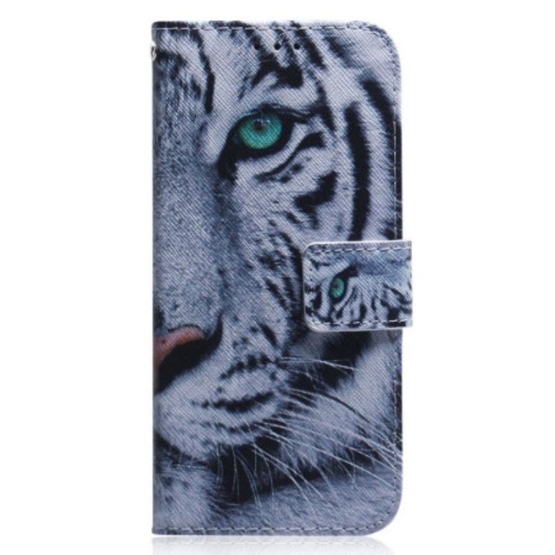 Flip Cover Xiaomi Redmi 10A Hvid Tiger