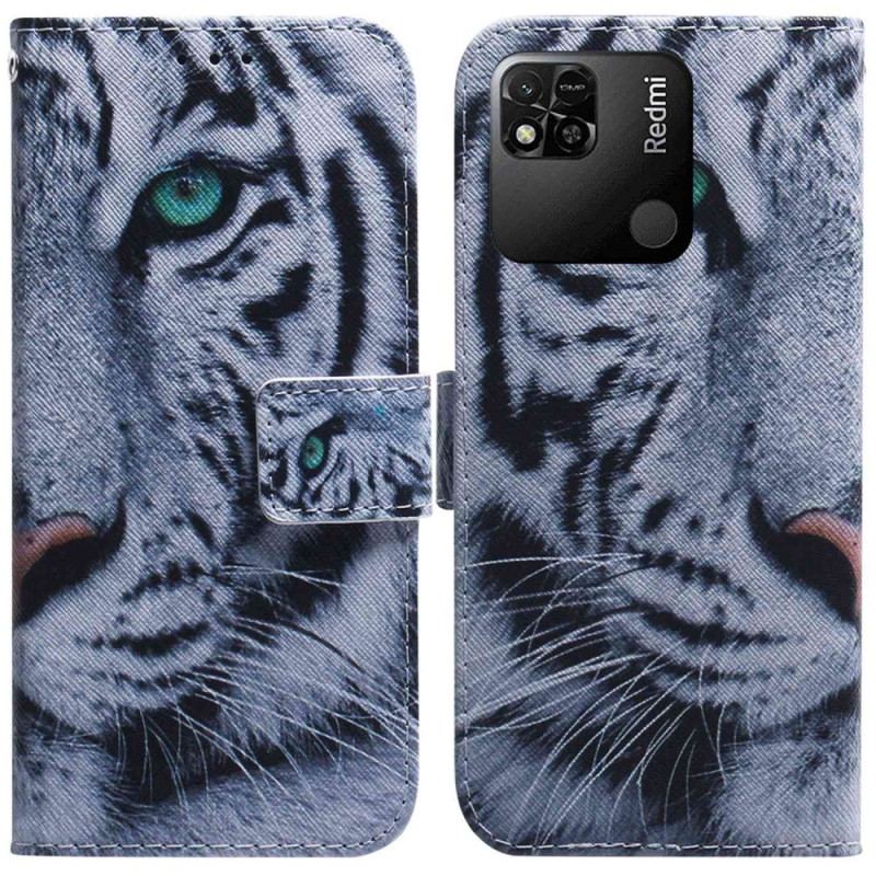 Flip Cover Xiaomi Redmi 10A Hvid Tiger