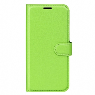 Flip Cover Xiaomi Redmi 10A Klassisk Litchi-lædereffekt