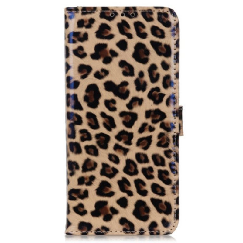 Flip Cover Xiaomi Redmi 10A Leopard Hud Effekt