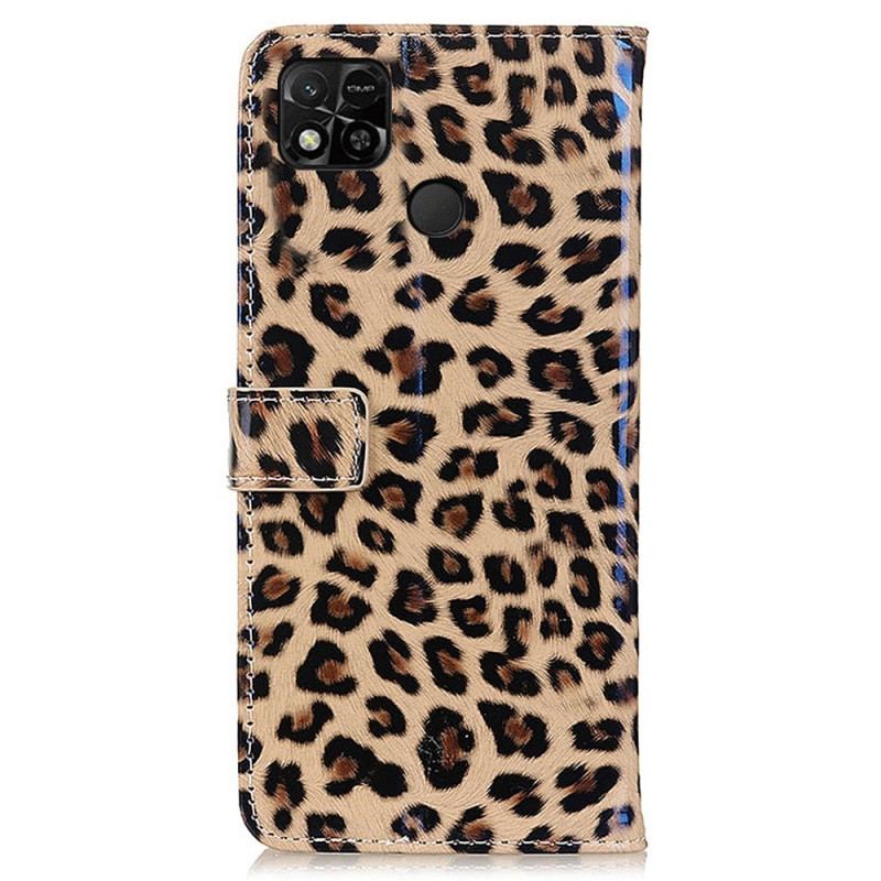 Flip Cover Xiaomi Redmi 10A Leopard Hud Effekt