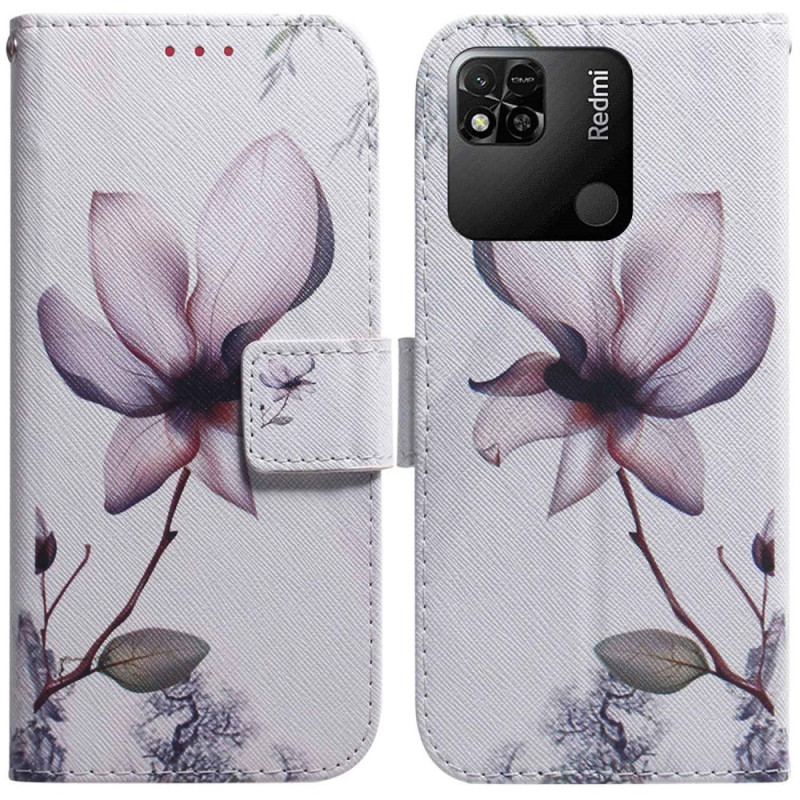 Flip Cover Xiaomi Redmi 10A Lyserød Blomst