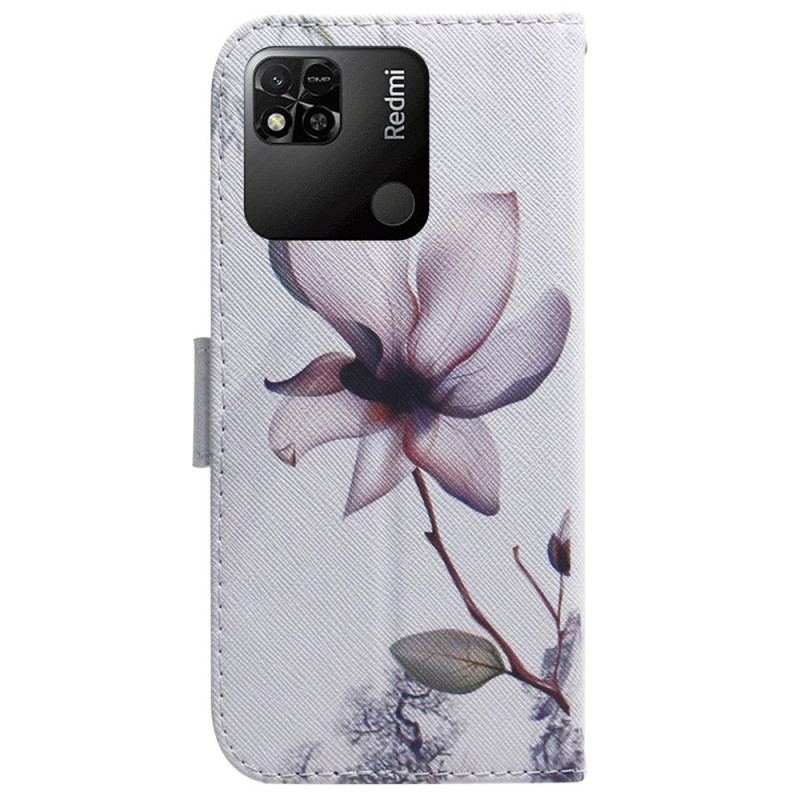 Flip Cover Xiaomi Redmi 10A Lyserød Blomst