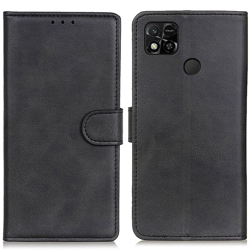 Flip Cover Xiaomi Redmi 10A Mat Imiteret Læder