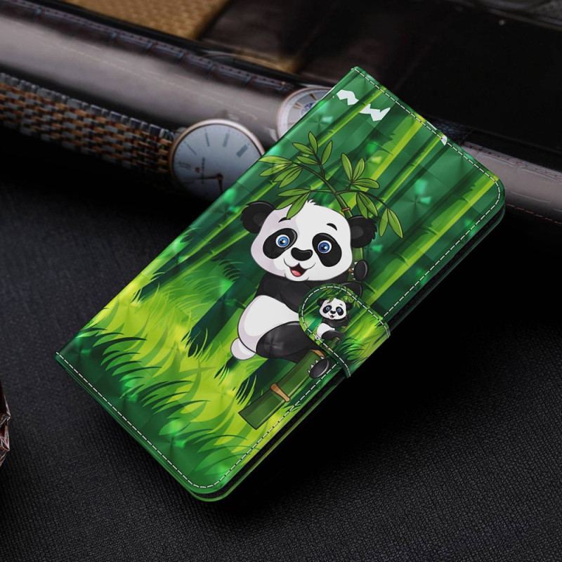 Flip Cover Xiaomi Redmi 10A Med Snor Bambus Panda Med Snor