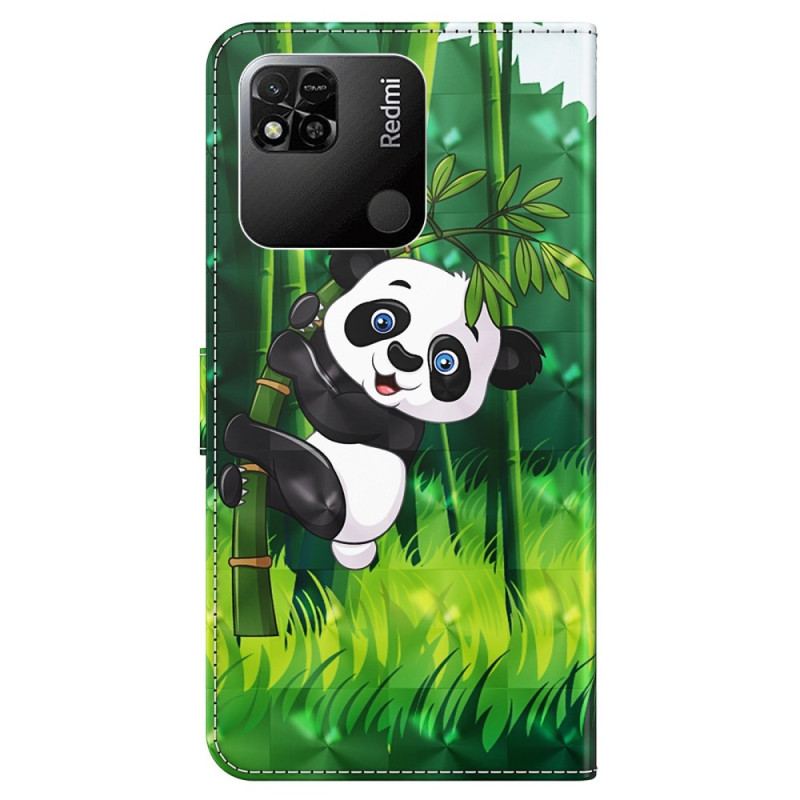 Flip Cover Xiaomi Redmi 10A Med Snor Bambus Panda Med Snor