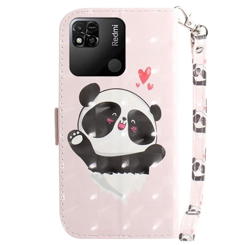 Flip Cover Xiaomi Redmi 10A Med Snor Panda Love Med Snor